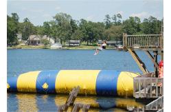 China Floating Inflatable Water Trampolines , Lake Inflatable Water Blob supplier