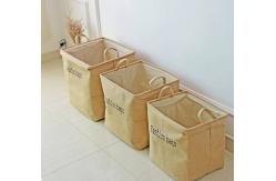 China Jute Wicker Foldable Laundry Basket Stackable Dirty Clothes Hamper supplier