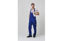 China Royal Blue 250gsm Mens Work Uniforms , 6535 Work Bib Pants supplier