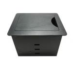 Tabletop Multimedia Conference Table Connection Box Alloy Finishing Panel