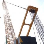 128/153kW 85T Used Crawler Crane 1.42km/H For Lifting Large Components Accurately for sale