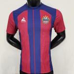 Retro Club Team Uniform Training Football Sports Wear Men'S Soccer Jersey Blue And Red for sale