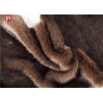 Tip Dyed Plush Faux Fur Fabric Coffee With Black Tip Tissavel 100% Polyester