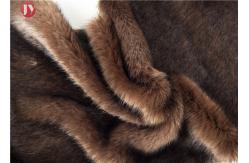 China Tip Dyed Plush Faux Fur Fabric Coffee With Black Tip Tissavel 100% Polyester supplier