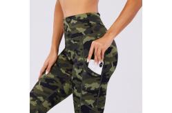 China Dry fit Richee Womens Yoga Leggings Amry Green Camo Workout Pants supplier