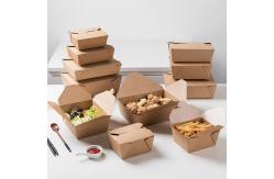 China Square Kraft Paper Cardboard To Go Boxes Takeway Food Box supplier