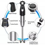 5-In-1 Stainless Steel Immersion Hand Blender / Powerful Stick Blender 800w