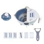 9 In 1 Manual Rotate Vegetable Chopper Cutter With Drain Basket for sale