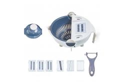 China 9 In 1 Manual Rotate Vegetable Chopper Cutter With Drain Basket supplier