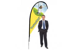 China Digital Printing Feather Teardrop Beach Flag With CE Certified supplier