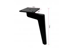 China Matte Black Thickened Metal Angled Sofa Legs Cabinet & Coffee Table Furniture Leg Fittings supplier