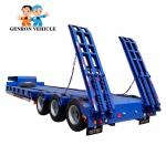 14M 40T-60T Heavy Duty Low Bed Trailers For Transport Construction Machine for sale