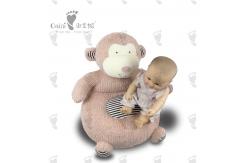 China Monkey Stuffed Animal Sofa Pink Monkey Couch Huggable 48 X 41cm supplier