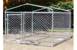 China Stackable Folded Galvanized Steel Chain Link Storage Cage For Dog Run supplier