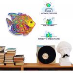 Eco Friendly Magic Animal Wooden Jigsaw Puzzles Shining Fish