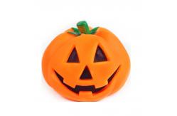 China Halloween Pumpkin Pet Squeak Toys  Dogs Interactive Rubber Chew Toy Ethylene Interactive supplier