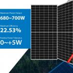 680W Huasun Solar Panels 685W 695W 700W 132 Cells Bifacial Solar Panels On Roof for sale