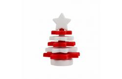 China Christmas Silicone Star Stacker BPA Free Eco Friendly For Child Education supplier