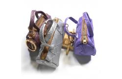 China OEM / ODM Portable Leather Mini Handbag Keychain For Women supplier