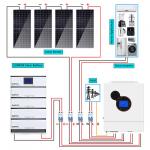 Efficient 8Kw 5kw 3Kw Hybrid Solar System Kit LiFePo4 Battery Type for sale