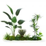 Evergreen Artificial Landscape Trees Traveller'S Palm Indoor Floor Plant Bush Preseved Moss for sale