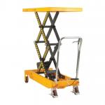 1m Industrial Hydraulic Lift Table 800kg Load Double Scissor Trolley Lift for sale