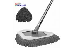 China Telescopic Cleaning Mop Handle Grey Microfiber Stainless Steel Triangle 55-150cm supplier