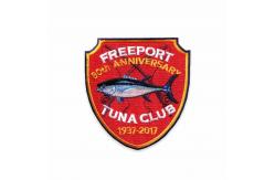 China Custom 100% Embroidered Patches Fishing Hats Clothes Logo Applique For Jackets supplier