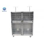 Combined Stainless Steel Foster Care Hospital Cage With The Door Unique Sliding Designed for sale
