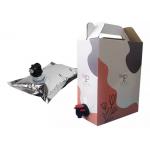 Liquid Water Aseptic Fruit Juice Plastic Tap Bag In Box Red Wine 5L With Valve / Spigot for sale