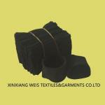 Modacrylic Cotton Flame Resistant Accessories / Black Inherent FR Clothing Rib Knit Cuffs for sale