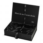 Cosmetic Black Rigid Cardboard Box Packaging Foldable Multiscene for sale