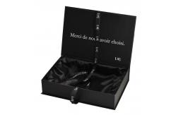 China Cosmetic Black Rigid Cardboard Box Packaging Foldable Multiscene supplier