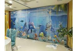 China Melamine Surface Operable Acoustic Room Dividers For Restaurant / Sliding Partition Wall supplier