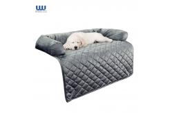 China Dogs Cats Pet Sleeping Mat Filled 3 Sided Bolster Soft Plush Fabric supplier