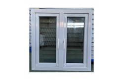 China Tempered Glass White UPVC Casement Glass Window Anti UV Wind Resistant European Style supplier