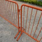 Varies Feets Crowd Barrier Fencing Safety Orange Pvc Coated 40 Inch Height for sale