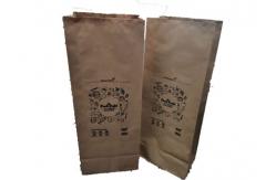 China Brown Biodegradable Flexo Print Paper Refuse Bags Garbage Bag Deciduous Bag Square Bottom supplier