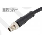 M8 Straight Male Overmolded Plug Metal Interface 3/4A 5B IP67 Waterproof IP67 Rating for sale