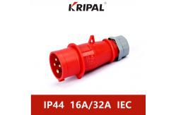 China IEC standard IP44 380V 16A 32A Sleeve Industrial Plug Waterproof supplier