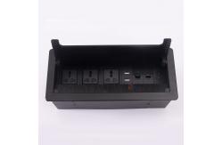 China Aluminum Alloy Plate Brush Cover Desktop Sockets Desktop Brush Socket With USB supplier