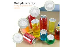 China Transparent PET Plastic Cylinder Food Grade Can Jar With Aluminum Easy Open Lid supplier