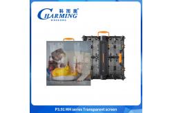 China P3.91 Windproof Net Led Panel Multiscene 500*500mm Transparent Advertising Screen supplier