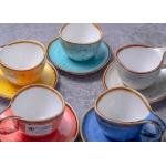 Afternoon Tea 90cc Ceramic Mug Cup And Saucers Hand Painted