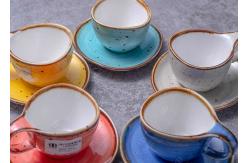 China Afternoon Tea 90cc Ceramic Mug Cup And Saucers Hand Painted supplier