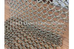 China Metal Chain Link Bronze 3mm Ring Mesh Curtain Stainless Steel With Customized Pattern supplier
