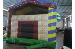 China Custom Christmas Bounce House 4.8 X 5.3m , Commercial Inflatable Christmas House supplier