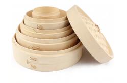 China Custom Dim Sum Bamboo Steamers , Two Tier Bamboo Steamer Kitchen supplier