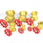 DN15 DN80 BSP NPT Brass  Stop Valve PN16 With Manual Five Star Hand Wheel for sale