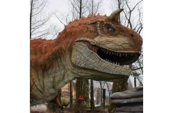 China Theme Park Equipment Realistic Animatronic Dinosaur Model Carnotaurus Statue supplier